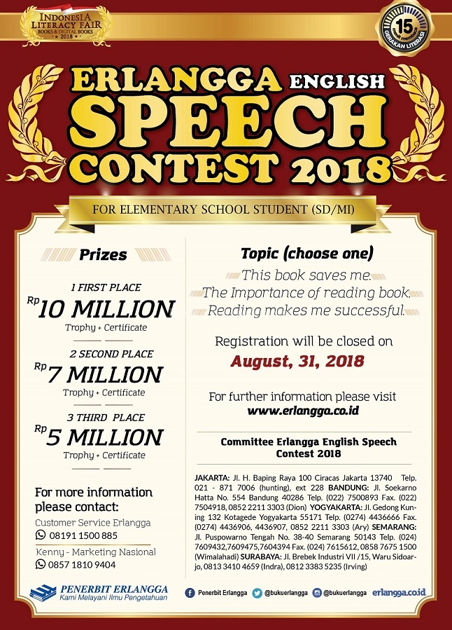 Erlangga English Speech Contest 2018