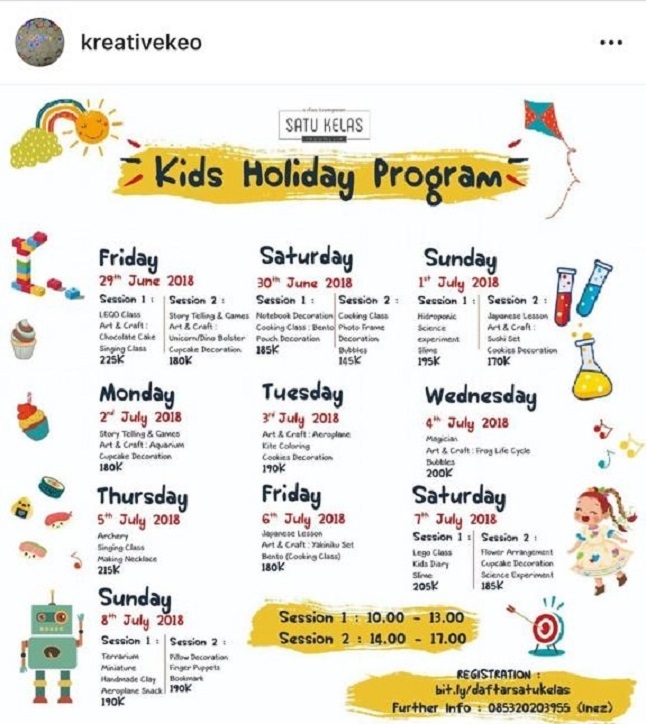 Kids Holiday Program with Satu Kelas
