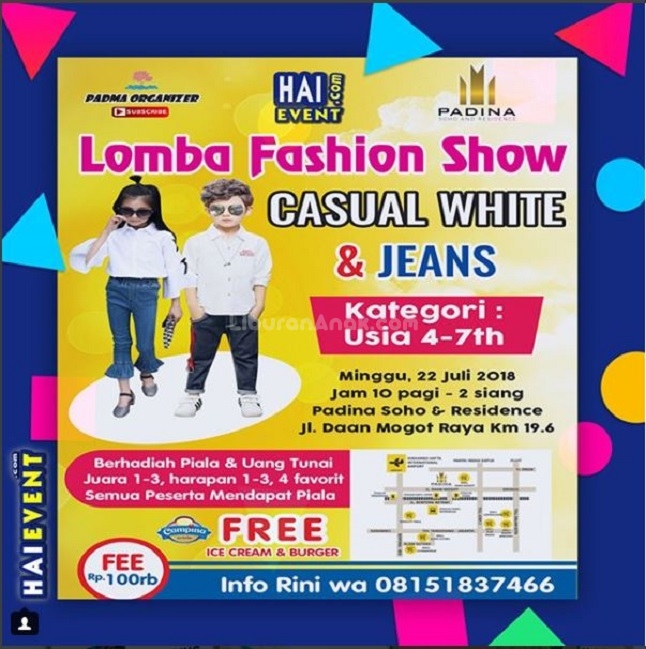 Lomba Fashion Show Casual White & Jeans