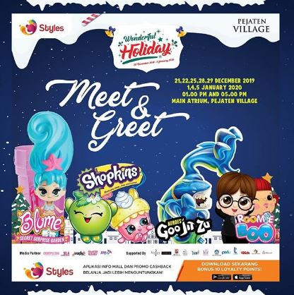 Meet & Greet Bersama Blume, Shopkins, Goo Jit Zu dan Roomie Boo di Pejaten Village